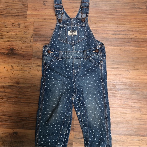 OshKosh B'gosh Other - Osh’kosh denim overalls with heart polkadot design